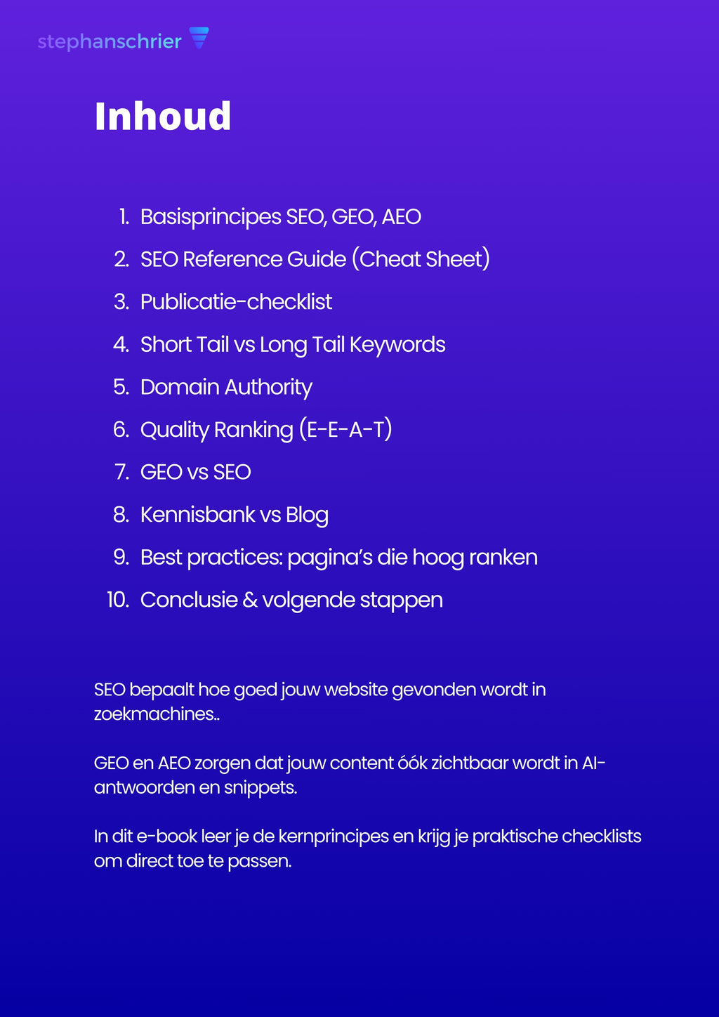 SEO Praktijkgids voor Nederland en Belgie